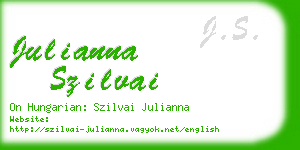 julianna szilvai business card